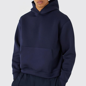 Sudadera con capucha de forro polar sólido para hombre, personalizada, de poliéster/algodón, oversize, con hombros caídos, estilo urbano, de peso pesado - Product Image 6