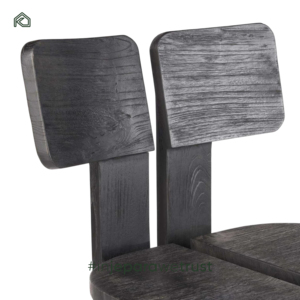 Minimalist Sungkai <b>Wood</b> Bar <b>Stool</b> with Woven Backrest-Durable High Bar <b>Stool</b> for Home Bar & Hotel Use-Mola - Product Image 5
