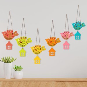 Flying Birds <b>Wall</b> Hanging <b>Ornaments</b> Multicolored Decorative Artwork Door Decor for Home - Product Image 2