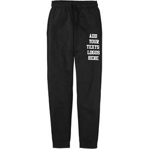 Pantalones Jogger de Forro Polar Personalizados para Hombre, Modelo PC78J, con Logotipos y Textos Cosidos Personalizados - Product Image 2