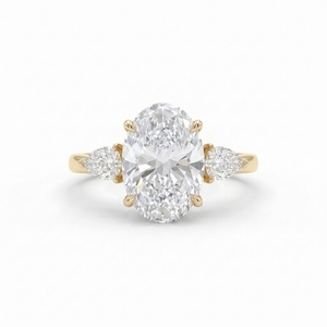 Anillo de Diamantes de Oro Amarillo de 10K, Oro Sólido, Certificado por IGI, Engaste de Puntas, Minimalista, Anillo de Compromiso y Boda, Acabado Brillante, Uso Diario - Product Image 1