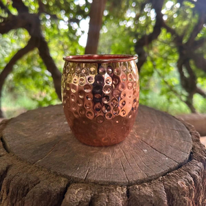 Outil de bien-être en verre de cuivre, vaisselle ayurvédique écologique réutilisable et durable pour maintenir des habitudes quotidiennes saines - Product Image 1