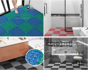 European Style Indoor Kitchen & Bathroom Waterproof Anti-Slip Vinyl <b>Flooring</b> PVC <b>Interlocking</b> Drainage <b>Mat</b> - Product Image 5