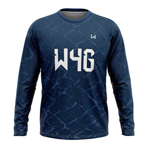 Men's Sublimated Crew Neck Full Sleeve Workout Shirt Eco Friendly Yoga Gym <b>Top</b> Custom Sportswear OEM ODM Wholesale Leisure <b>Top</b> - Product Image 1