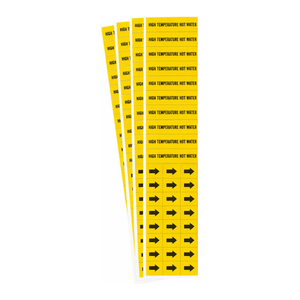 Marcador Flexible para Tuberías de Agua Caliente a Alta Temperatura Brady, para Identificación de Tuberías Industriales - Product Image 3