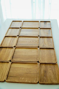 ถาดเสิร์ฟไม้ขนาดเล็กถาดไม้สี่เหลี่ยมผืนผ้าสำหรับห้องน้ำจากอินเดีย - Product Image 3