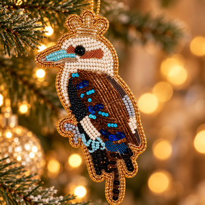 Stonecrafts International Embroidered Zardozi Hanging Ornaments Set | Beaded Bird <b>Animal</b> Floral Fabric <b>Decor</b> | Handmade Indian - Product Image 1