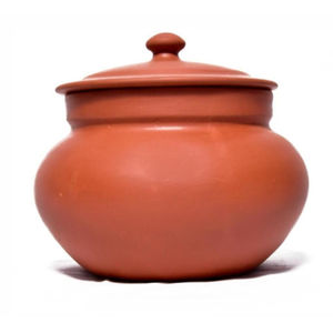 Olla de Barro Terracota Ecológica con Tapa, Hecha en India - Product Image 2