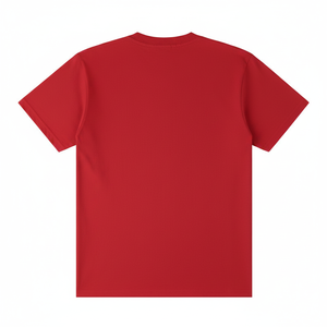 T-shirt rouge à manches courtes pour homme, 100 % coton, col rond, coupe classique, décontracté, jersey uni, couleur unie, design simple - Product Image 2