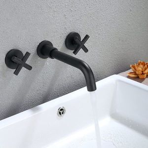 Rubinetto da Bagno Monocomando in Oro Anticato con Finitura Spazzolata, Design a Montaggio a Parete per Lavabo - Product Image 4