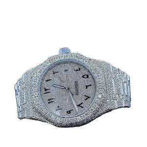 Reloj Mecánico de Lujo para Hombre, Estilo Hip Hop, Personalizable, con Diamantes Moissanite VVS Blancos, Esfera de Cristal con Visualización Analógica - Product Image 2