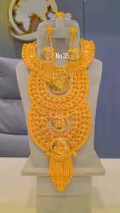 New Fashion Hip Hop Style Gold Plated Brass Diamond Claw Setting Women's Jewelry <b>Set</b> Necklace <b>Bracelet</b> Infinity Engagement - Product Image 3