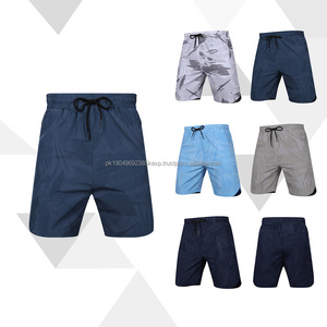 กางเกงกีฬาขาสั้นทรงหลวมเอวยางยืดผ้าโพลีเอสเตอร์แห้งเร็วสำหรับผู้ชายกางเกงชายหาดผ้าไอซ์ซิลค์สำหรับ100% ฤดูร้อน - Product Image 4