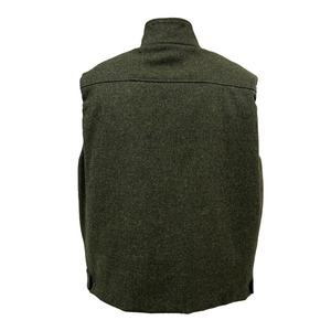 Gilet de chasse et de tir pour homme en mélange de laine premium, entièrement zippé, multi-poches, col montant, chaud pour l'hiver, pour activités de plein air - Product Image 4