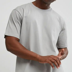 T-shirt uni à manches courtes col rond coupe classique LEDBURY International pour homme en tissu toile respirant à séchage rapide couleur unie décontracté - Product Image 4