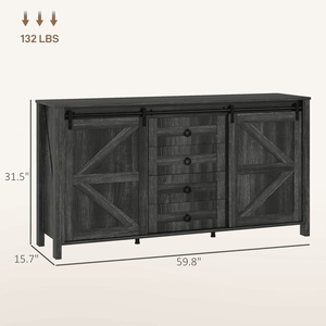 Buffet de style scandinave de luxe écologique pour salle à manger, cuisine, entrée de ferme et rangement en sous-sol - Product Image 3
