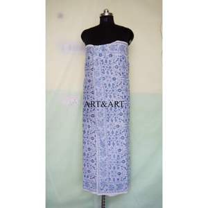 Pareo de Algodón Estampado a Mano Único de la India, Elegante Pareo para Mujer, Pañuelo de Playa, Chales Cómodos, Pañuelos Tradicionales - Product Image 4