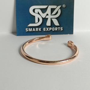 Handcrafted Solid Copper Traditional Open Cuff <b>Bangle</b> Adjustable Lightweight Unisex Handmade Jewelry - Product Image 1