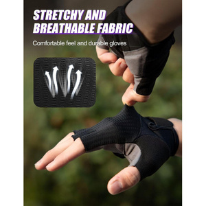 New Design Cycling <b>Gloves</b> Shock Absorbing Memory Gel Padded Road Bike <b>Gloves</b> Bicycle Breathable <b>Fingerless</b> Custom Logo - Product Image 4