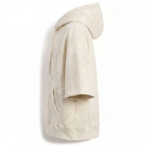 <b>Short</b> <b>Sleeve</b> <b>Hoodies</b> OEM ODM Custom Apparel Manufacturer Lightweight Cotton Hooded Sweatshirt Bulk Supply Private Label Custom - Product Image 6