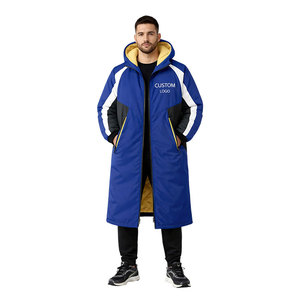 High Quality Professional Swim Parka Jacket Waterproof Warm Hooded Changing Coat for Swimming Teams Training Use - Product Image 1