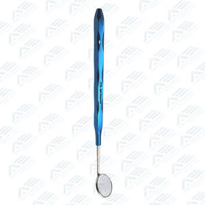 Mango Superficie frontal Rodio Plasma Recubierto Instrumentos quirúrgicos dentales Espejo dental Acero inoxidable con plasma azul - Product Image 3