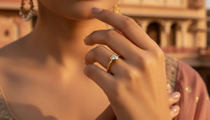 HandMade Custom Design 10k Gold Bezel Set <b>Ring</b> VVS1 Lab Grown Diamond Minimalist Solitaire <b>Stacking</b> <b>Ring</b> Manufacturer Wedding - Product Image 4