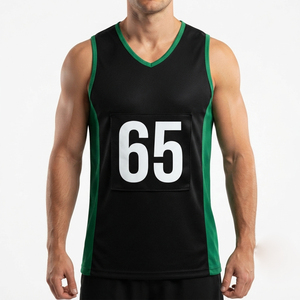 Men's Professional Lightweight Breathable 100% Polyester Netball Jersey Custom Number Sublimated Printed V-Neck Moisture Wicking - Product Image 6