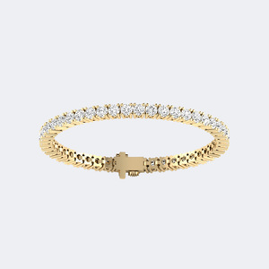 <b>Rose</b> <b>Gold</b> Tone Tennis Bracelet Round Brilliant Cut Diamond <b>Bangle</b> 49 Stones VS1 Excellent Clarity for Wedding Party - Product Image 3