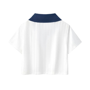 Women's Black Mesh <b>Polo</b> Shirt Short Sleeve White Collar Breathable Regular Fit Solid Color All Seasons Sport Top - Product Image 3