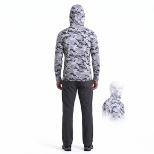 Dropshipping Personnalisé Faible MOQ Impression Numérique Respirant Séchage Rapide Spandex/Polyester Performance Homme Adulte 160g UPF 50 Pêche - Product Image 3