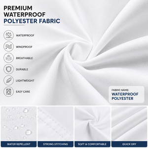 Shorts de Baño Blancos Personalizados para Hombre, de Secado Rápido, con Cintura Elástica y Cordón Ajustable |   Pantalones Cortos de Playa Ligeros con Bolsillos OEM ODM - Product Image 5