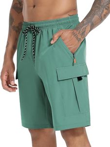 Men <b>Cargo</b> <b>Shorts</b> Drawstring Waist Quick Dry <b>Lightweight</b> Stretch Bermuda <b>Short</b> for Outdoor Casual Wear - Product Image 3