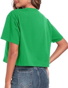 Boxy fit womens t shirt crop <b>top</b> heavyweight cotton streetwear hip hop high density textile garment - Product Image 1