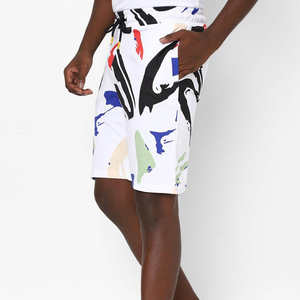 Shorts de Playa Blancos para Hombre, Casuales, de Verano, para Surf y Natación, Cintura Elástica, 100% Poliéster, Secado Rápido, Ecológicos - Product Image 2