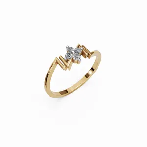 Anillo de Diamante Cultivado en Laboratorio Florence en Oro Amarillo de 18K, Corte Redondo, Juego de 4 Piezas, Certificado IGI, Claridad VVS, Anillo de Lujo para Mujer en Oferta - Product Image 5