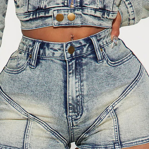 Lady Short <b>Jeans</b> Zipper Crotch Pants Black Women Denim Shorts High Waist Fashion Torn Denim Shorts <b>Jeans</b> - Product Image 6