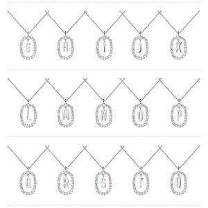 High-End 26 Letter Crystal <b>Necklace</b> <b>for</b> <b>Women</b> <b>Cross</b>-Border in Europe & America Exuding Luxury Bone Chain Design - Product Image 1