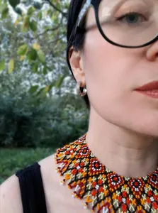 HIGH QUALITY Handmade Ukrainian Beaded Necklace – Traditional Seed <b>Bead</b> Collar – Native Slavic Ethnic Jewelry - Product Image 4