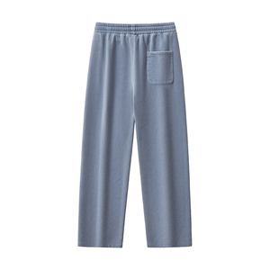 Men's Gray Cotton Sweatpants <b>Elastic</b> <b>Waist</b> Drawstring Casual Loose Fit Side Pockets Lightweight Breathable Eco-Friendly Autumn - Product Image 4