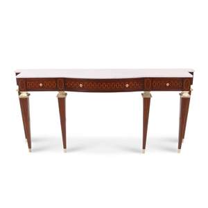 Mesa Consola de Madera Maciza de Caoba Tradicional de Lujo para Sala de Estar - Product Image 2