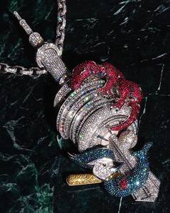 Pendentif personnalisé en argent 925 avec moissanite VVS, design 3D, numéro, nom, initiale, logo, tendance, certifié, fabrication sur mesure - Product Image 4