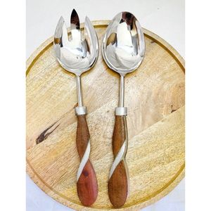 Luxury <b>Buffet</b> Service Salad <b>Server</b> Set Premium Metal Accessories for Guest Dining - Product Image 6