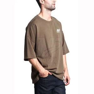 T-shirt ample en coton doux et respirant pour homme, coupe décontractée, col rond, manches courtes, pour l'été, usage quotidien, style streetwear - Product Image 2