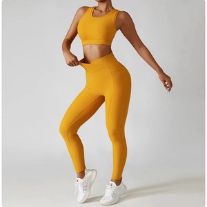 OEM Women Gym Fitness Striped Breathable 2 Piece Sets High Waist Butt Lifting Bottoms Sports Active Yoga - Product Image 2