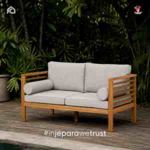 Modern Solid Teak Wood Garden <b>Sofa</b> <b>Outdoor</b> Patio <b>Sofa</b> Luxury Hotel Resort Villa Furniture Custom Size OEM ODM - Product Image 1