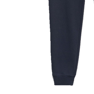 Pantalon de jogging décontracté en coton bleu marine pour homme, taille élastique avec cordon de serrage, poids moyen, pour l'hiver, avec poches - Product Image 2