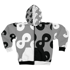 เสื้อฮู้ดซิปพิมพ์ลายแบบ Sublimation ทั้งตัว แฟชั่นสำหรับผู้ชายและผู้หญิง คุณภาพสูง ออกแบบโลโก้ตามสั่ง - Product Image 5