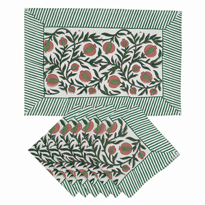 Ensemble de chemins de table en coton imprimé artisanal, style vintage, lavable, couleur personnalisée, motif floral, pour les exportateurs en gros - Product Image 1