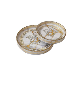 Bandeja de servir Meena de madera hecha a mano y ecológica para platos de desayuno y decoración de mesa por blossom craft india. - Product Image 2